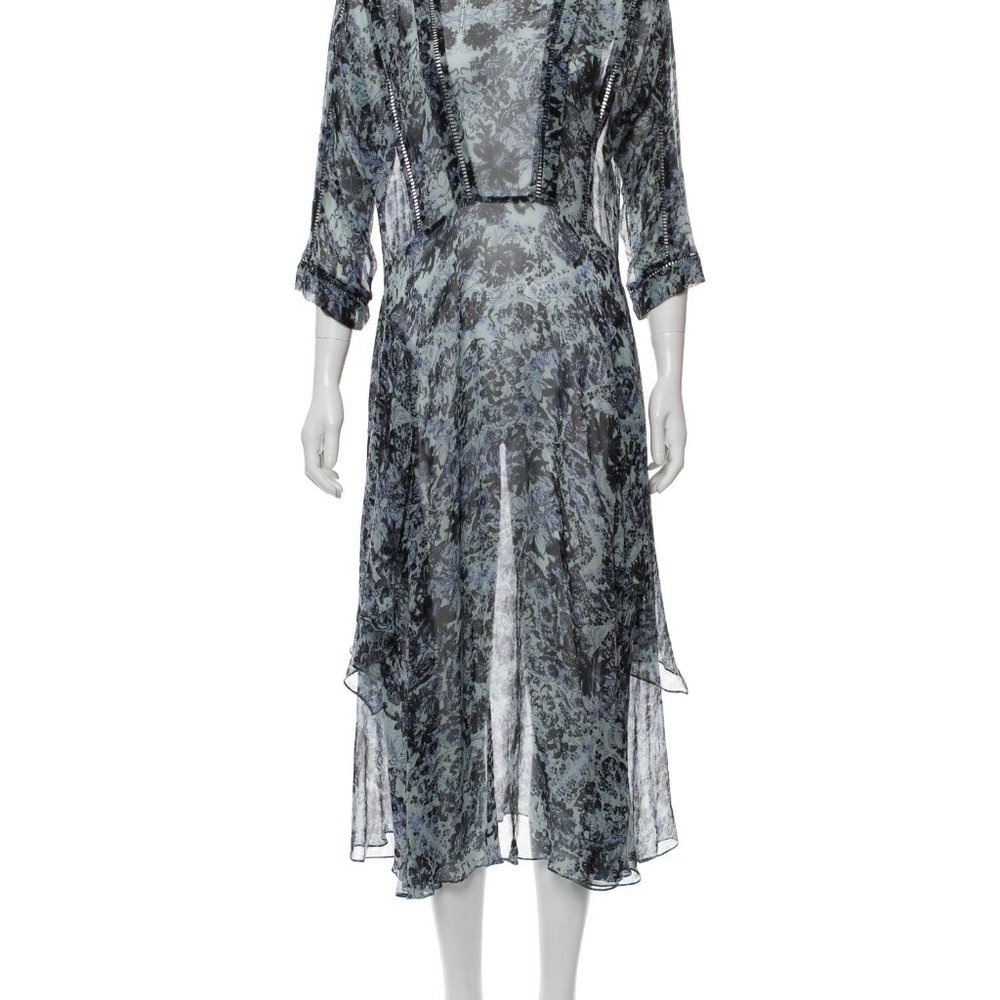 Rebecca Taylor Floral Print Midi Dress